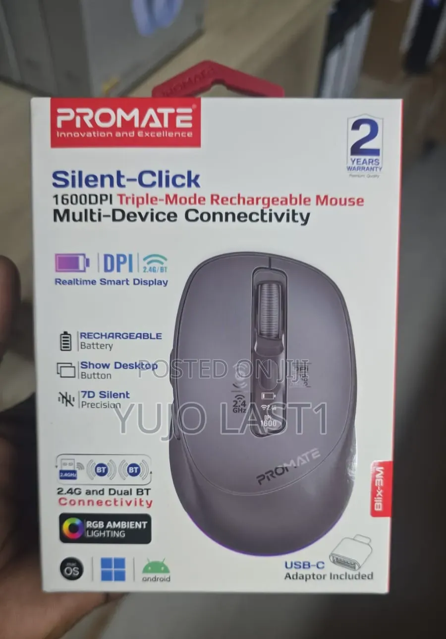 Promate Samo Dual Mode Rechargeable Wireless Mouse