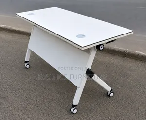 Foldable Table;Modern Folding Office Table With Wheels