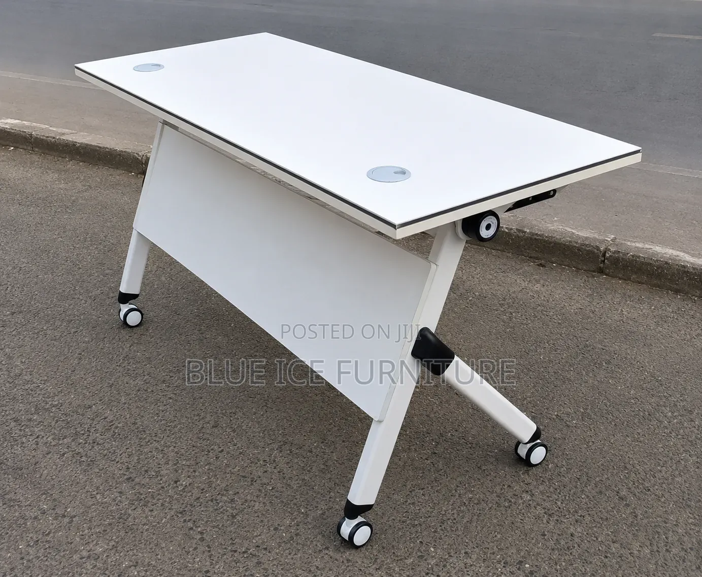 Foldable Table;Modern Folding Office Table With Wheels