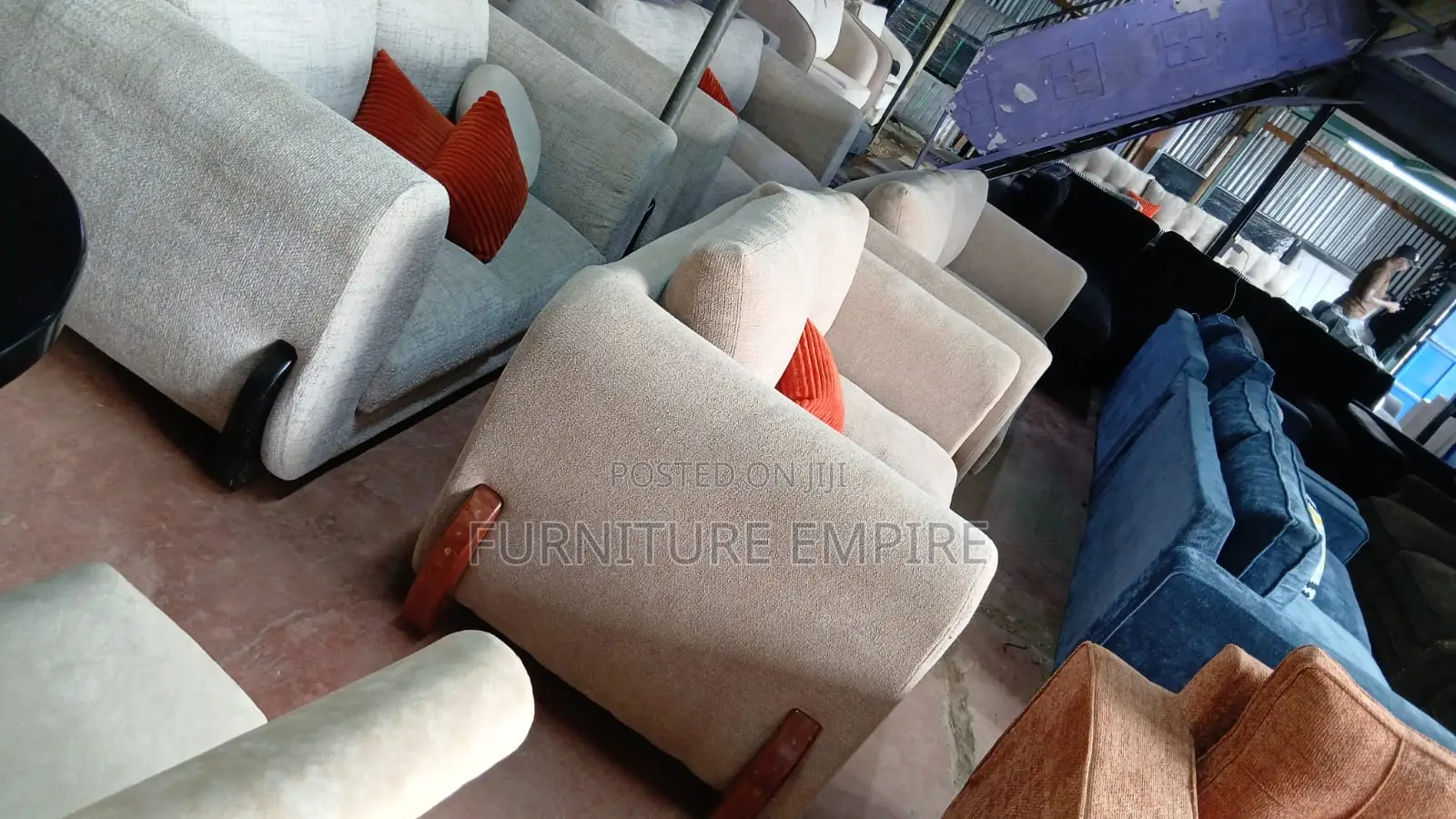 5 Seater Sofa Set 3+2 Mahogany