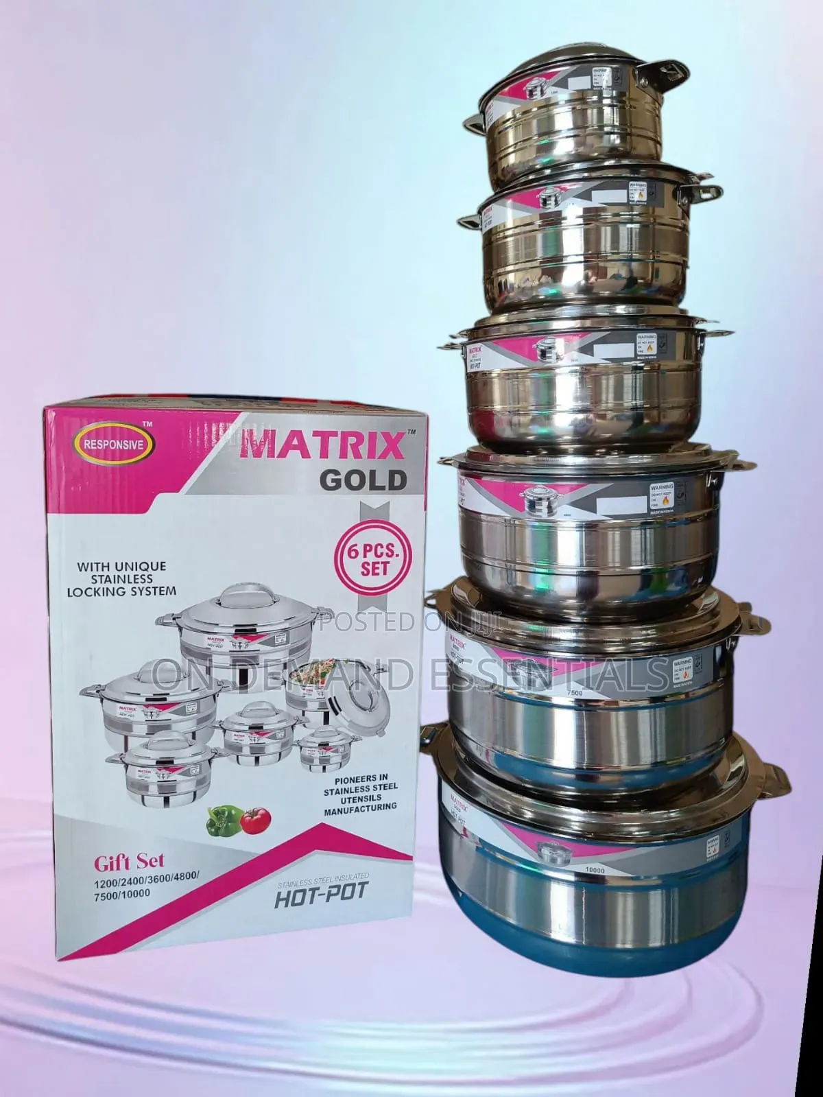 Stainless Hotpots Matrix Gold