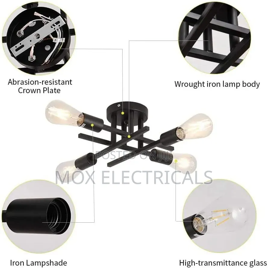 4 Way Metal Ceiling Light