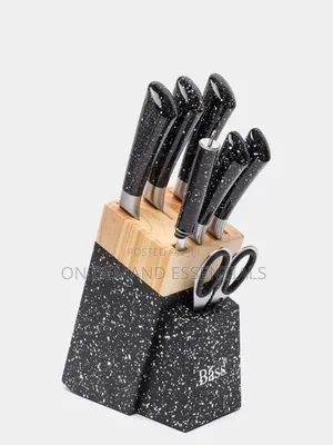 8pcs High Quality Bass Knives With a Bamboo Wooden Stand