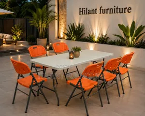 Orange Folding Dining Set