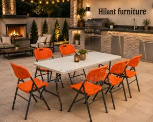 Orange Folding Dining Set