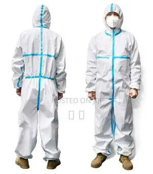 White Coveralls With Joint Shoe Cover