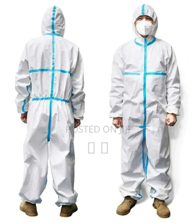 White Coveralls With Joint Shoe Cover