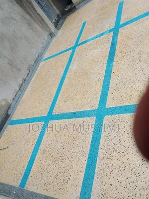 Tarazo Material Fitting and Clean Tiles