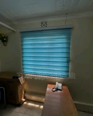 Light Filtering Blue Horizontal Window Blinds