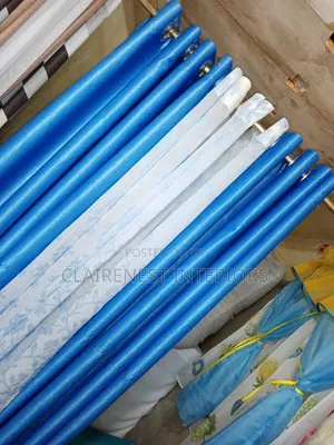 Sky Blue and Never Blue Eyelates Window Curtains