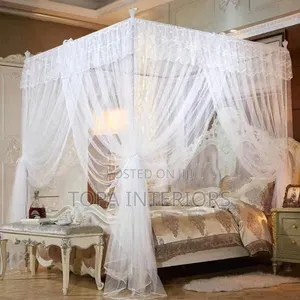 4 Corners Framed Mosquito Bed Net for Hotel Beds