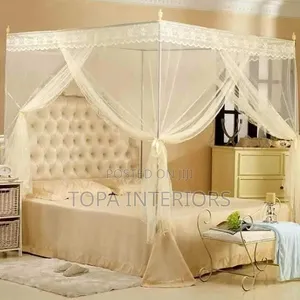 Foldable Bednet Screen 4 Stand Bed Covering Mesh Curtain Mosquito Nets