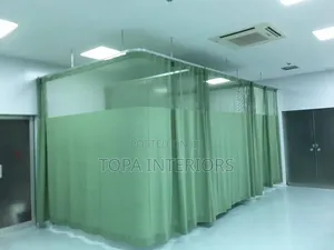 Curtain Rail Design Green Airy Hospital Curtains Installation