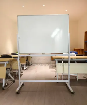 Premium 120cmx120cm Whiteboard With Easy-Move Wheeled Stand