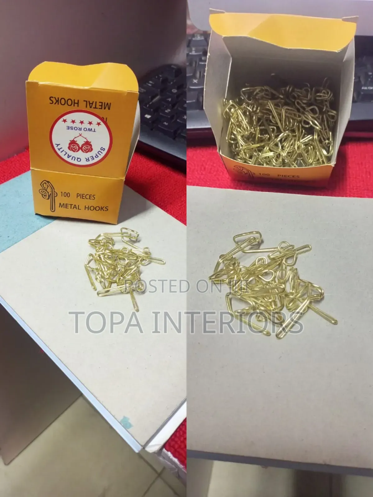 Essential Drapery Curtain Hooks 100 Pieces Box