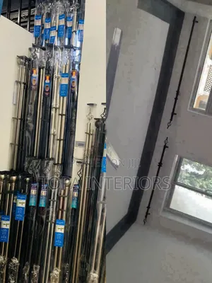 Adjustable House Curtain Rods With Accessories 2m Single