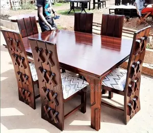 Handcrafted Rustic Crossback Solid Wood Dining Set