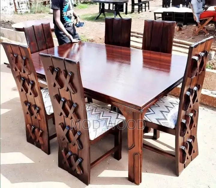 Handcrafted Rustic Crossback Solid Wood Dining Set