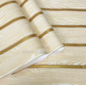 Gold Lines Wallpaper Cream Wallpaper