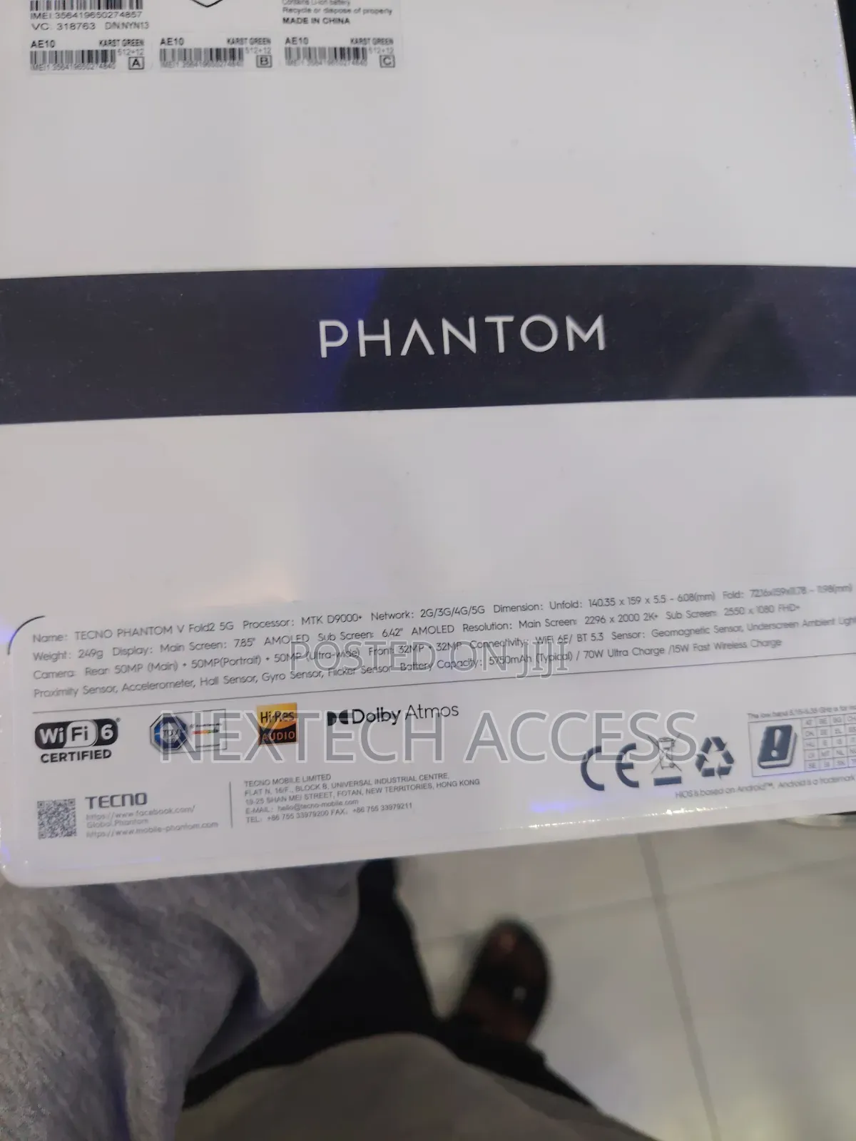 New Tecno Phantom V Fold 2 512 GB Black