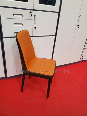 Chevron Leather Accent/Dining Chair