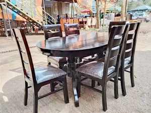 Classic Oval Six-Seater Solid Wood Dining Set