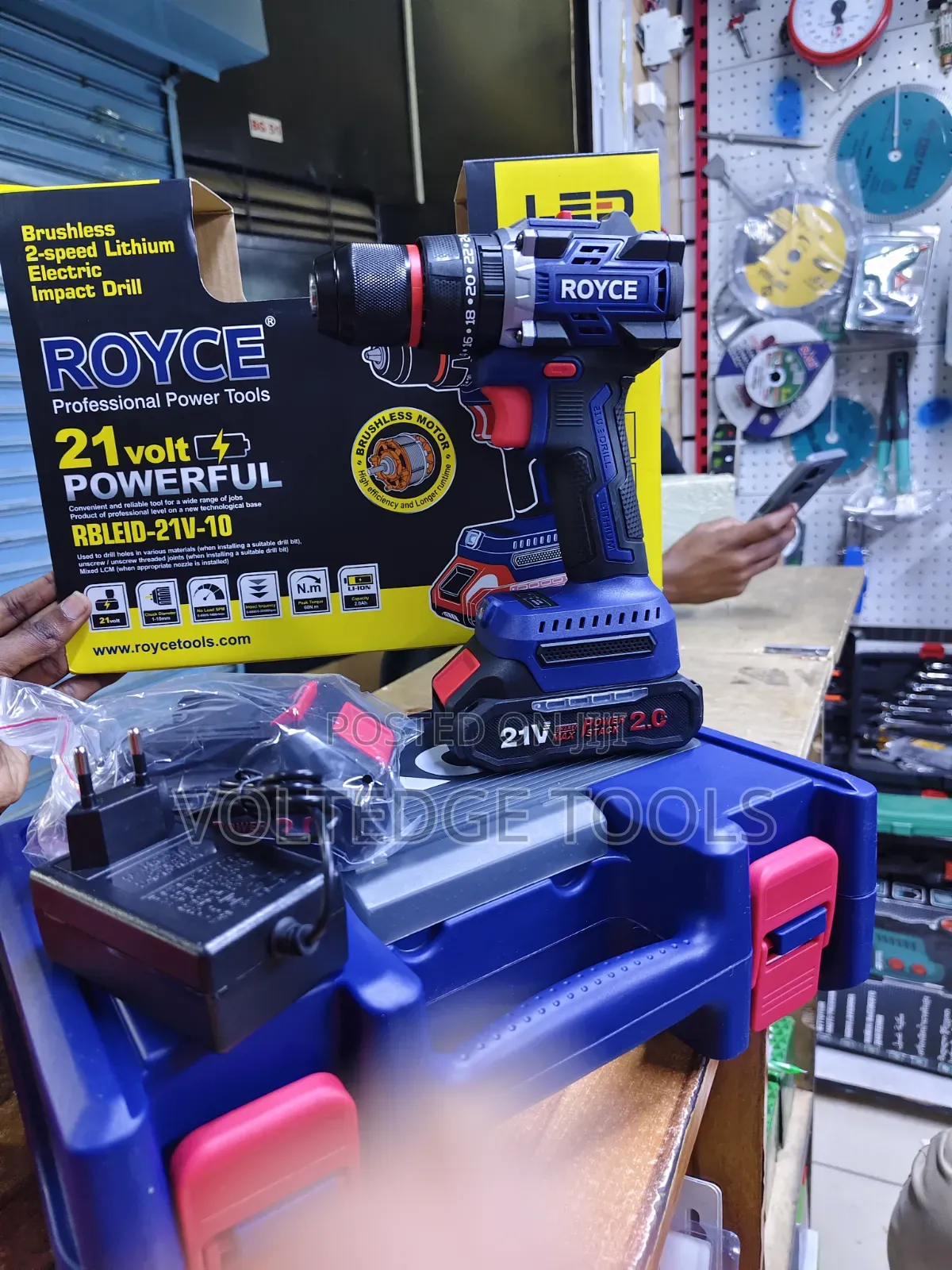 Royce 21v Cordless Impact Drill/Brushless Motor
