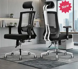 Office Chairs; Orthopedic Fabric Office Chair With Metallic Backrest