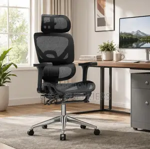 Office High Back Orthopedic Chair With Footrest