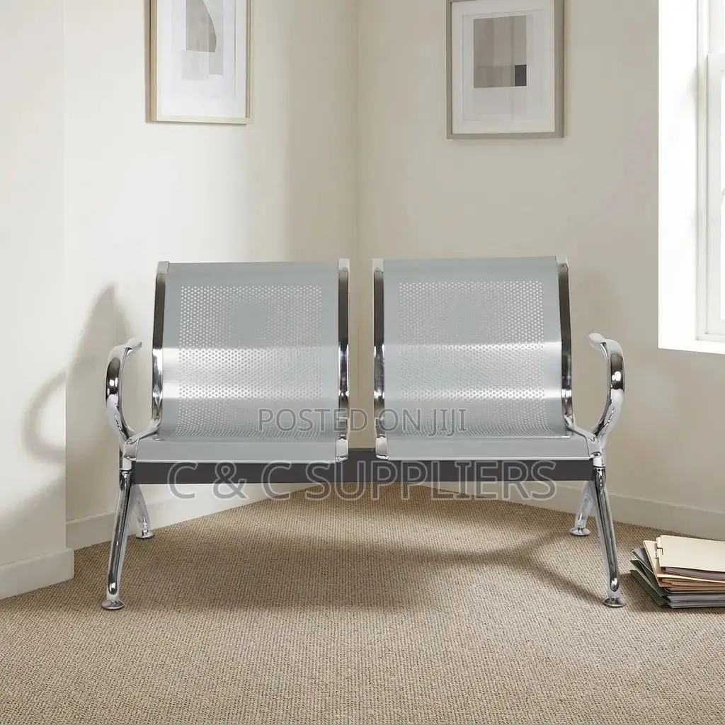 2-Seater Non- Padded Airport Bench