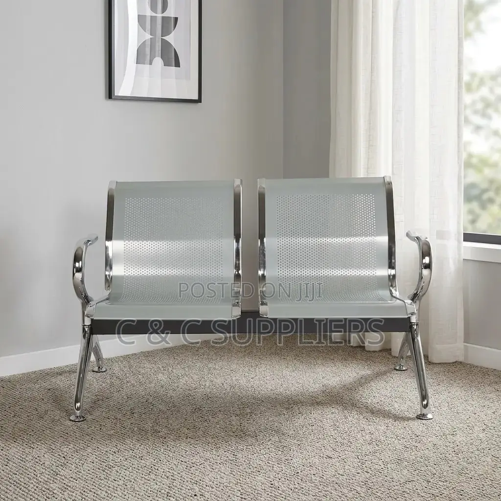 2-Seater Non- Padded Airport Bench