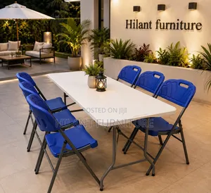 Blue Foldable Outdoor Set