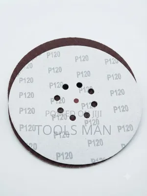 P120 Sanding Disc 8-Hole Hook and Loop 9inch.