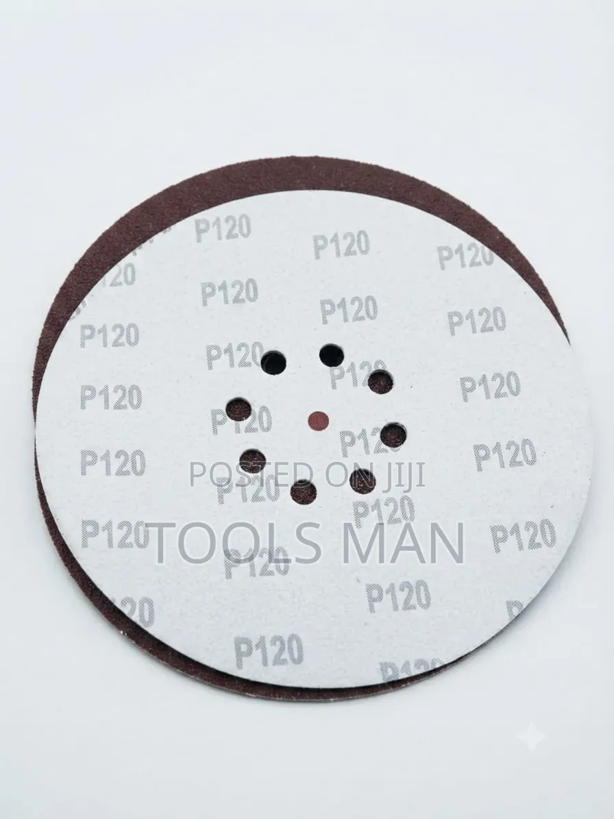 P120 Sanding Disc 8-Hole Hook and Loop 9inch.