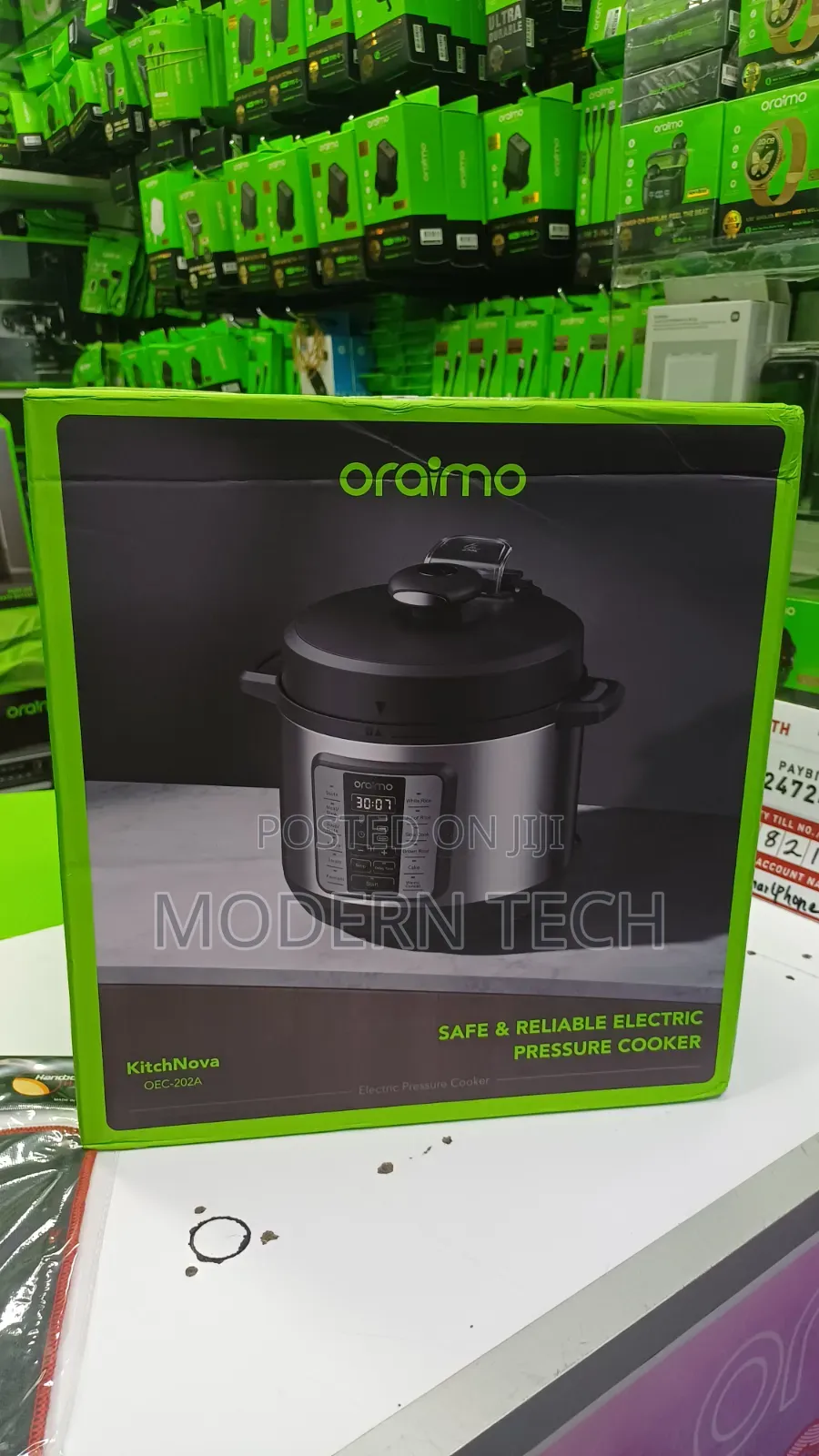 Oraimo KitchNova 6L Smart Cooker – One-Touch Preset Cooking Programs