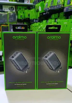 Oraimo Hypergan 65w All in One Gan Charger.