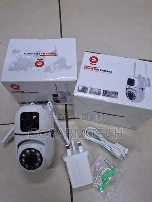 WiFi Dual Lens Bulb PTZ Camera With Antenna – 4MP V380 Pro
