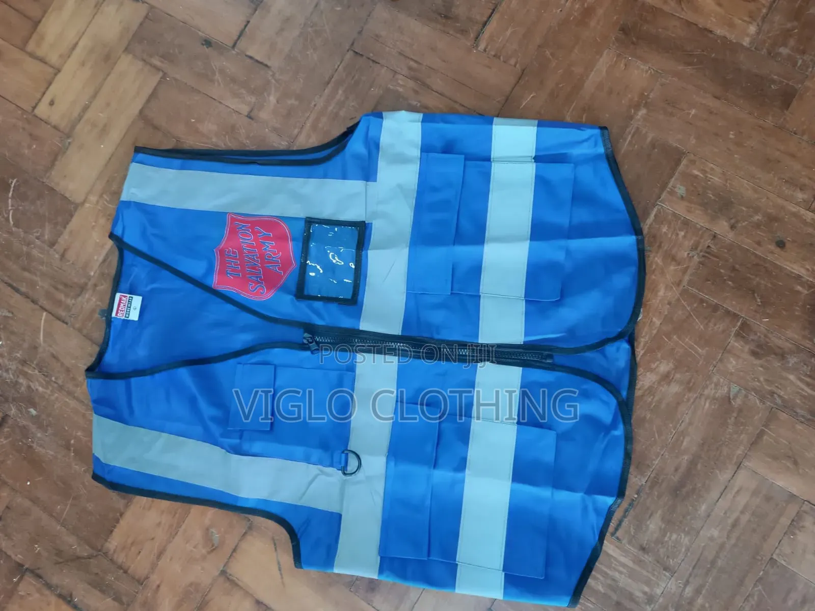 Blue Multi Pockets Reflector Jackets