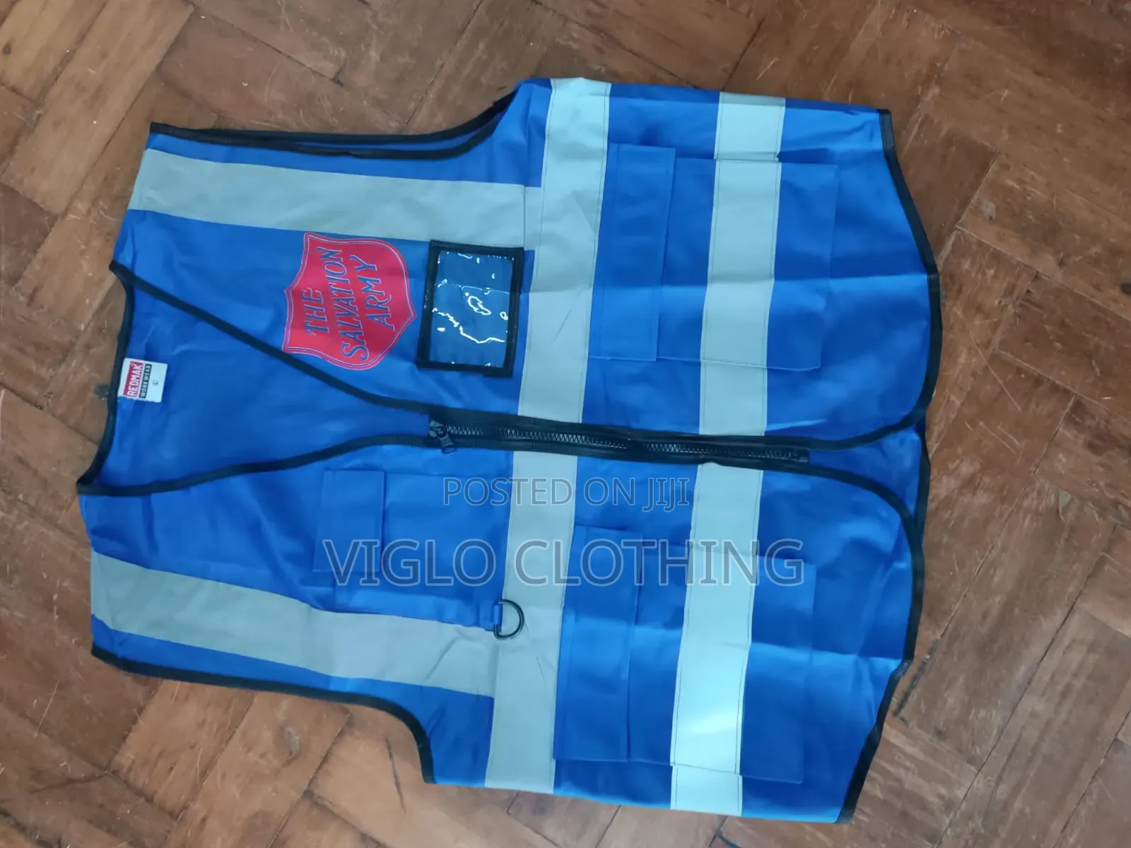 Blue Multi Pockets Reflector Jackets