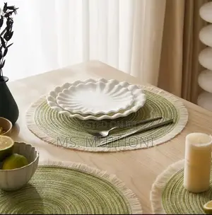 3 PCs Woven Round Braided Placemats