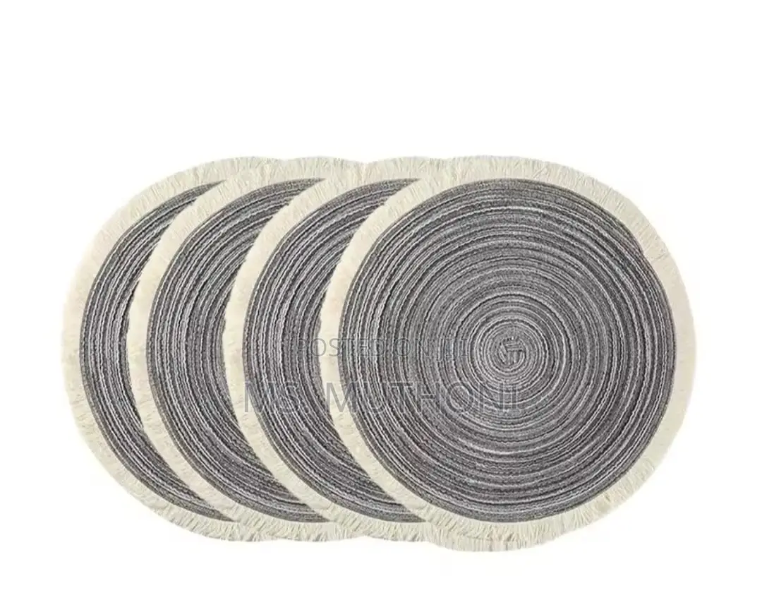 3 PCs Woven Round Braided Placemats