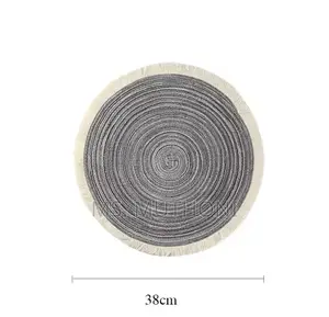 3 PCs Woven Round Braided Placemats