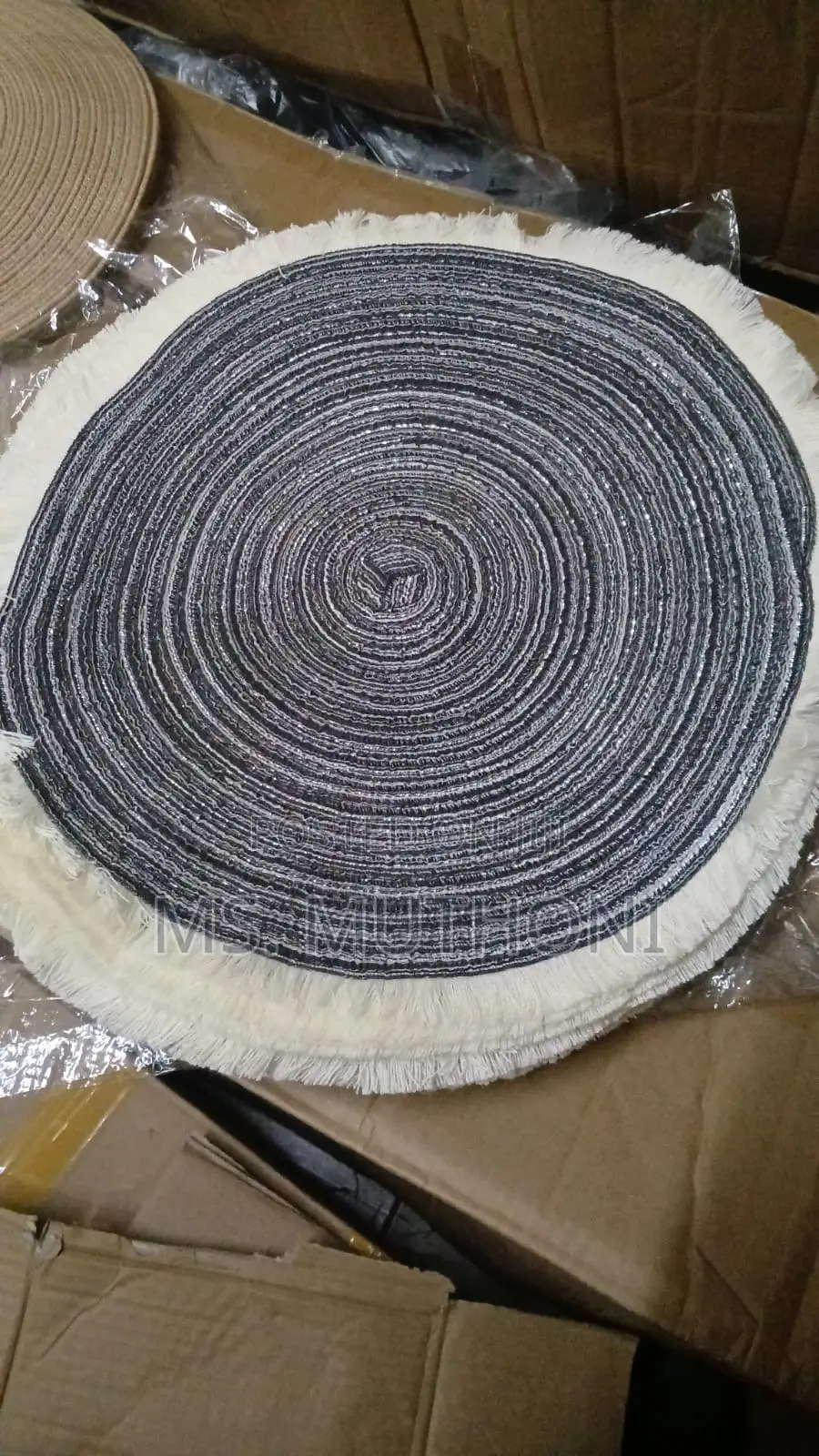 3 PCs Woven Round Braided Placemats
