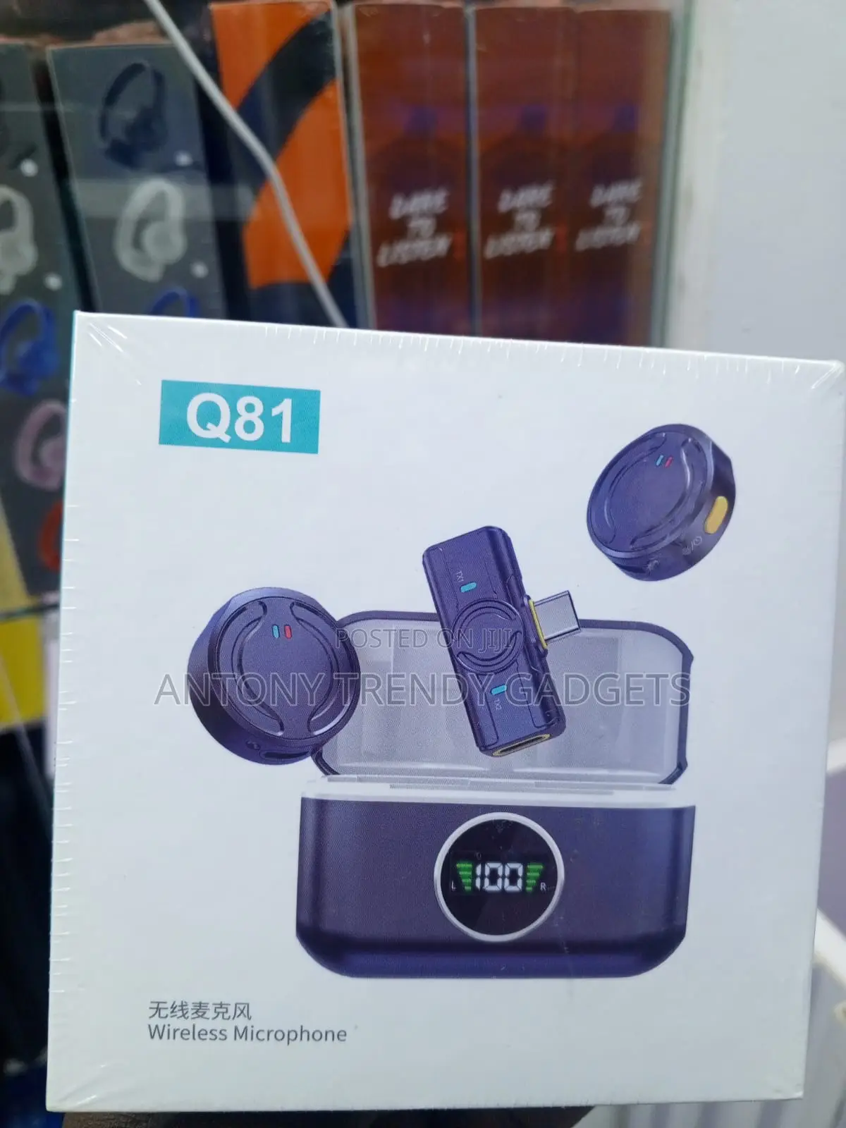 Q81 Wireless Mic for iPhone Android Vlogging Recording