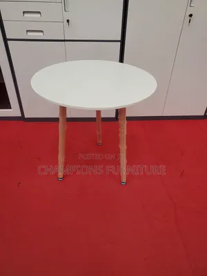 Round White Cafe/Dining Table