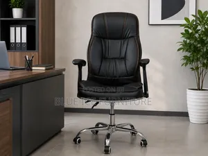 Office Chair; Ergonomic Leather Swivel Chair for Home Office