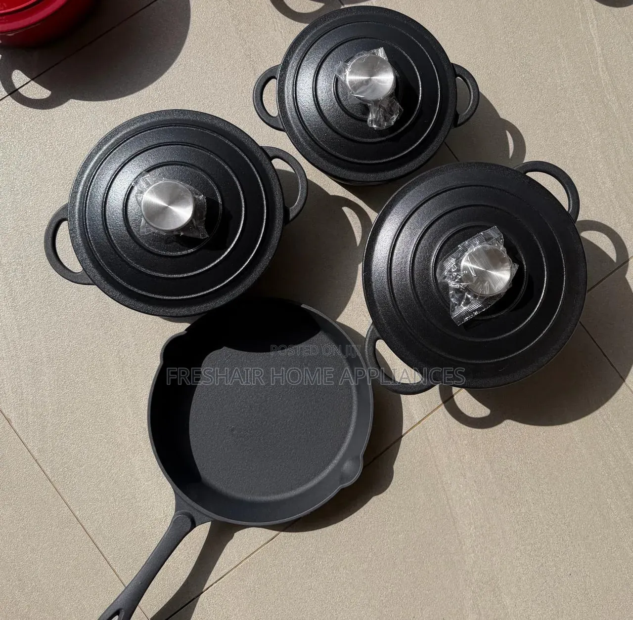 7pc Black Iron Cookware
