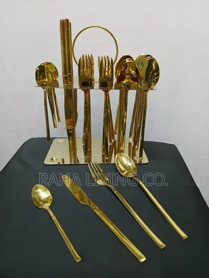 Luxury 36-Piece Gold Cutlery Set