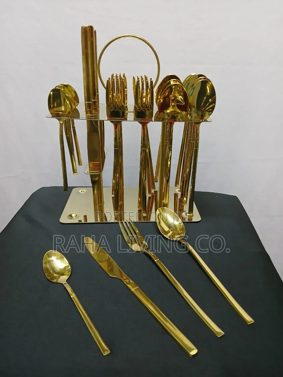 Luxury 36-Piece Gold Cutlery Set
