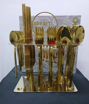Luxury 36-Piece Gold Cutlery Set